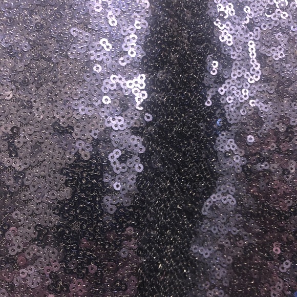 Navy Sequin wrap dress Sz L - Picture 5 of 10